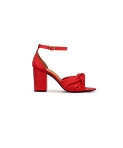 Donna VIA ROMA 15 Sandali | Sandalo Con Nodo Nappa Rosso